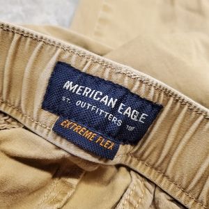 Tan and green mens joggers